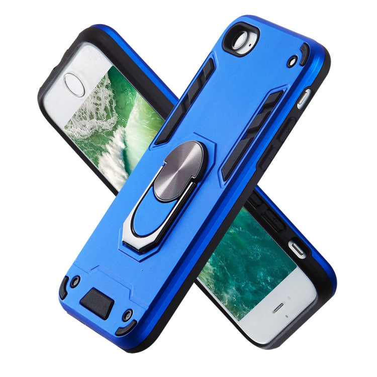 For iPhone SE 2022 / SE 2020 / 8 / 7 2 in 1 Armour Series PC + TPU Protective Case with Ring Holder