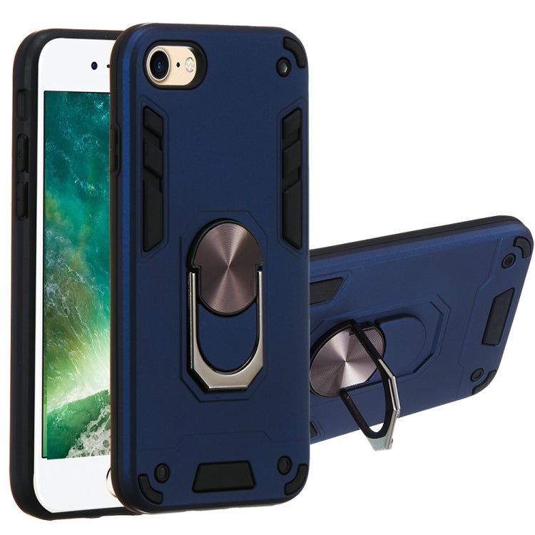 For iPhone SE 2022 / SE 2020 / 8 / 7 2 in 1 Armour Series PC + TPU Protective Case with Ring Holder