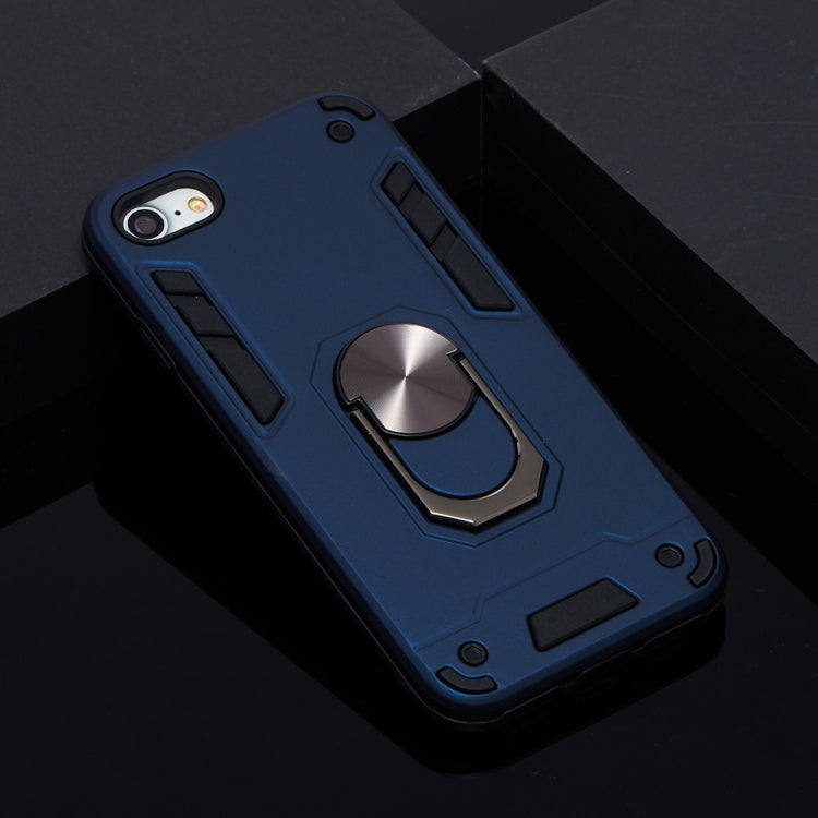 For iPhone SE 2022 / SE 2020 / 8 / 7 2 in 1 Armour Series PC + TPU Protective Case with Ring Holder
