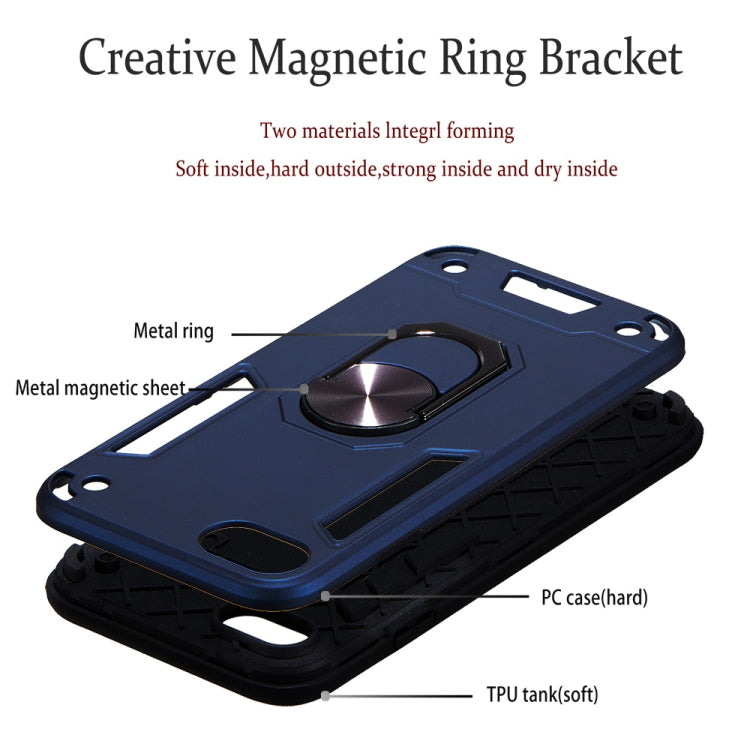 For iPhone SE 2022 / SE 2020 / 8 / 7 2 in 1 Armour Series PC + TPU Protective Case with Ring Holder