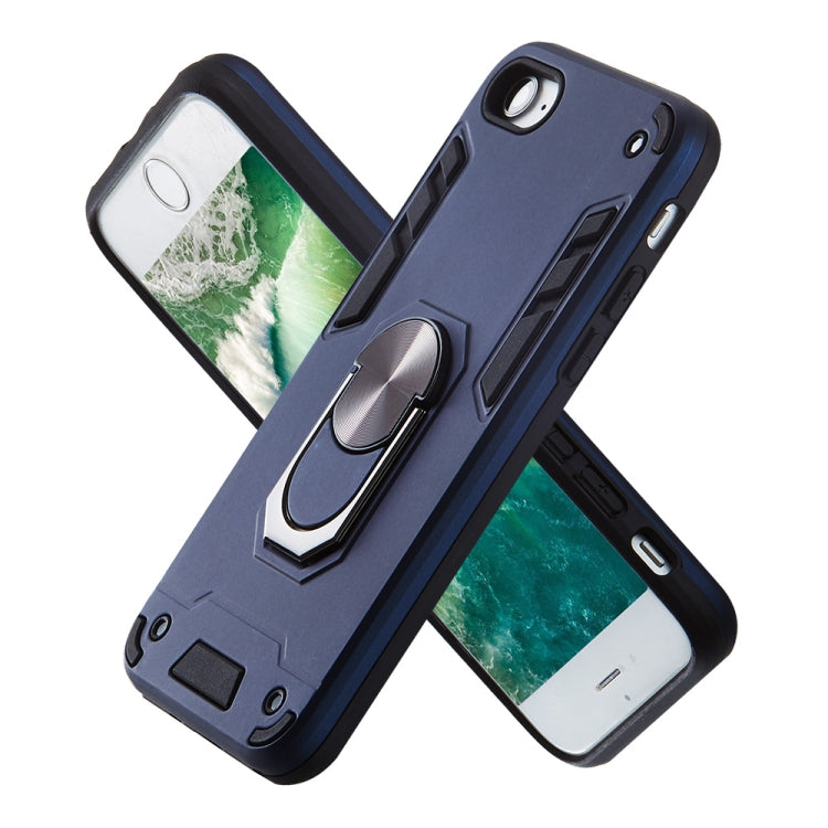 For iPhone SE 2022 / SE 2020 / 8 / 7 2 in 1 Armour Series PC + TPU Protective Case with Ring Holder