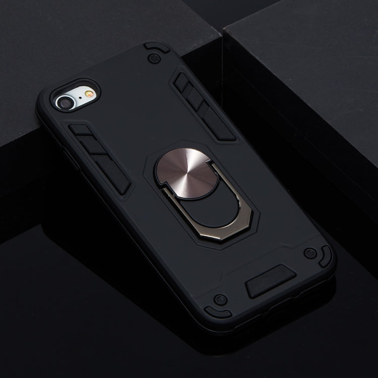 For iPhone SE 2022 / SE 2020 / 8 / 7 2 in 1 Armour Series PC + TPU Protective Case with Ring Holder