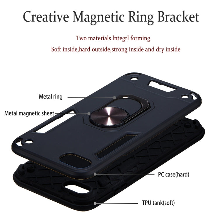 For iPhone SE 2022 / SE 2020 / 8 / 7 2 in 1 Armour Series PC + TPU Protective Case with Ring Holder