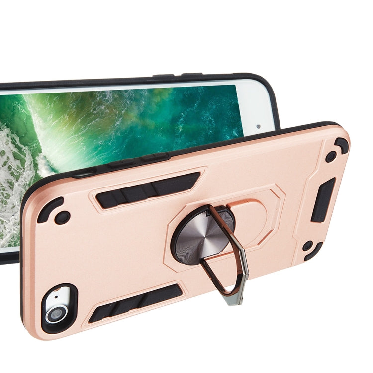 For iPhone SE 2022 / SE 2020 / 8 / 7 2 in 1 Armour Series PC + TPU Protective Case with Ring Holder
