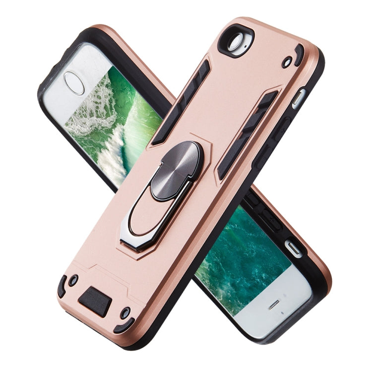 For iPhone SE 2022 / SE 2020 / 8 / 7 2 in 1 Armour Series PC + TPU Protective Case with Ring Holder