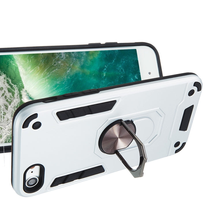 For iPhone SE 2022 / SE 2020 / 8 / 7 2 in 1 Armour Series PC + TPU Protective Case with Ring Holder