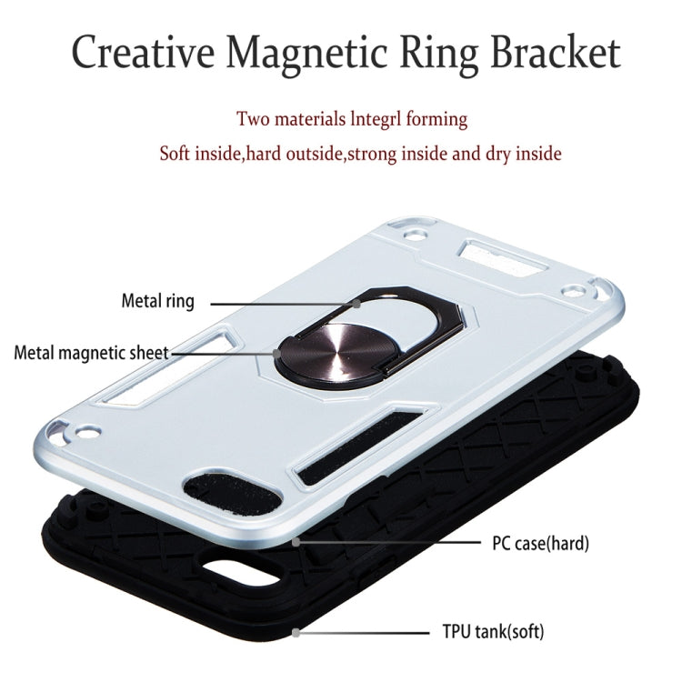 For iPhone SE 2022 / SE 2020 / 8 / 7 2 in 1 Armour Series PC + TPU Protective Case with Ring Holder