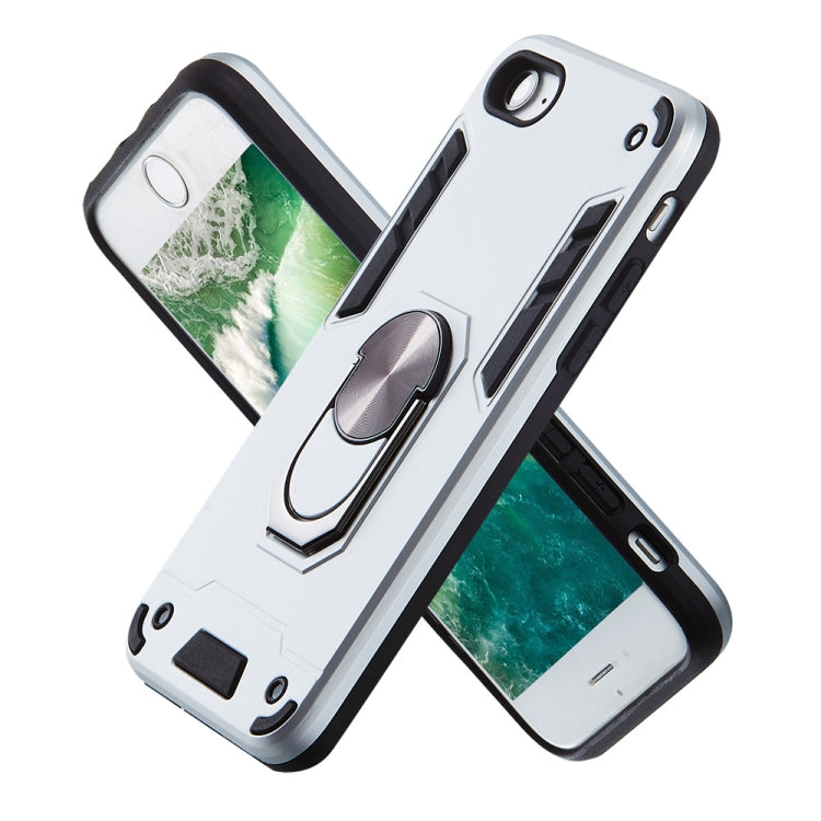 For iPhone SE 2022 / SE 2020 / 8 / 7 2 in 1 Armour Series PC + TPU Protective Case with Ring Holder