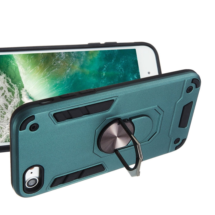 For iPhone SE 2022 / SE 2020 / 8 / 7 2 in 1 Armour Series PC + TPU Protective Case with Ring Holder