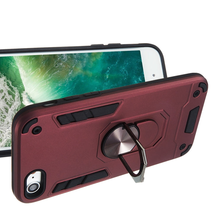 For iPhone SE 2022 / SE 2020 / 8 / 7 2 in 1 Armour Series PC + TPU Protective Case with Ring Holder
