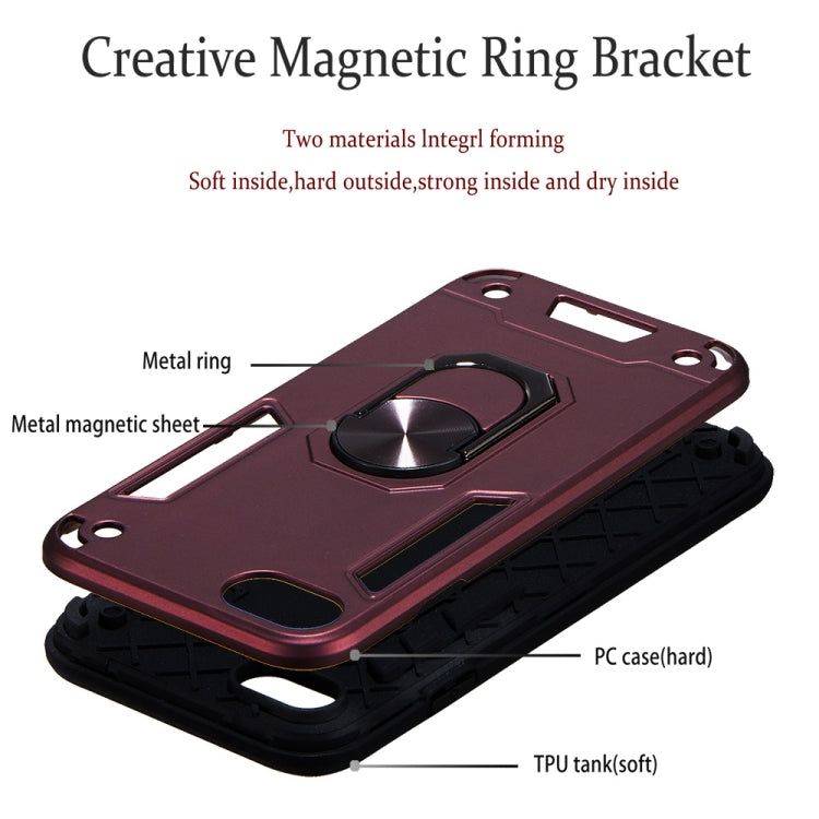 For iPhone SE 2022 / SE 2020 / 8 / 7 2 in 1 Armour Series PC + TPU Protective Case with Ring Holder