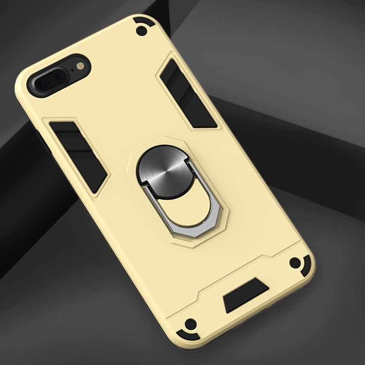 For iPhone 8 Plus / 7 Plus 2 in 1 Armour Series PC + TPU Protective Case with Ring Holder