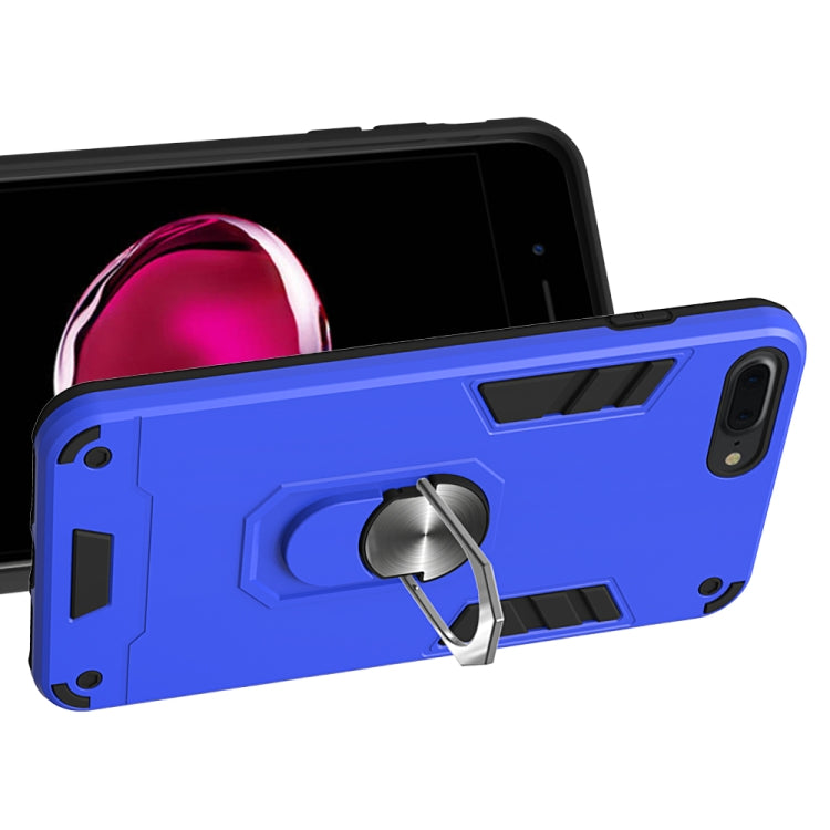 For iPhone 8 Plus / 7 Plus 2 in 1 Armour Series PC + TPU Protective Case with Ring Holder