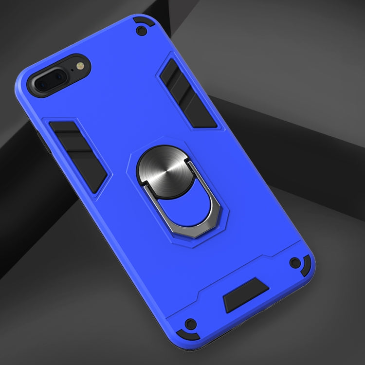 For iPhone 8 Plus / 7 Plus 2 in 1 Armour Series PC + TPU Protective Case with Ring Holder
