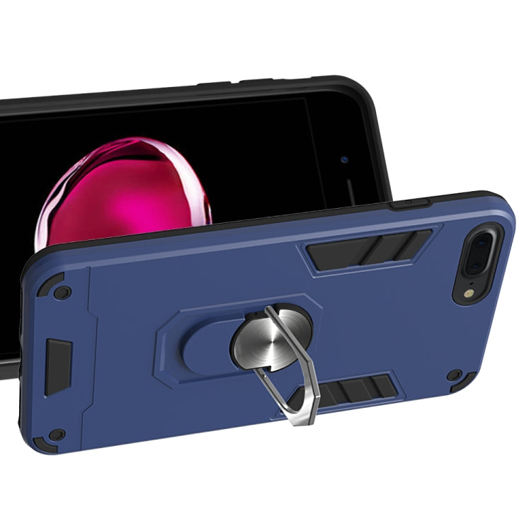 For iPhone 8 Plus / 7 Plus 2 in 1 Armour Series PC + TPU Protective Case with Ring Holder