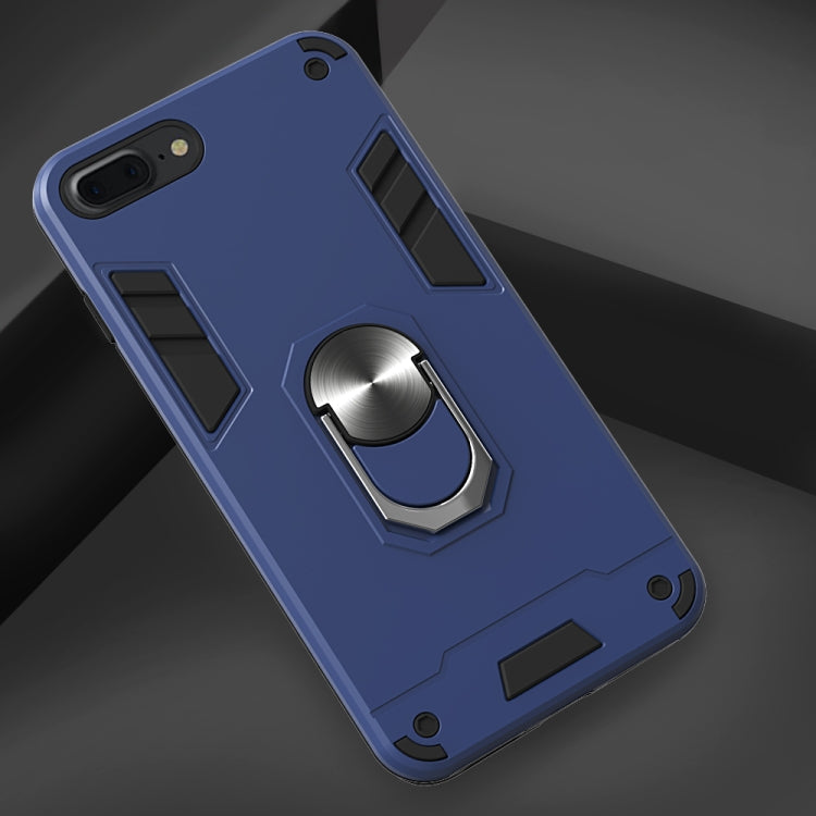 For iPhone 8 Plus / 7 Plus 2 in 1 Armour Series PC + TPU Protective Case with Ring Holder