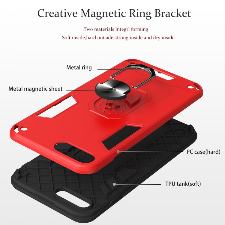 For iPhone 8 Plus / 7 Plus 2 in 1 Armour Series PC + TPU Protective Case with Ring Holder