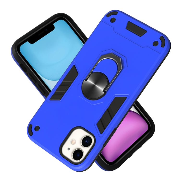 For iPhone 11 2 in 1 Armour Series PC + TPU Protective Case with Ring Holder
