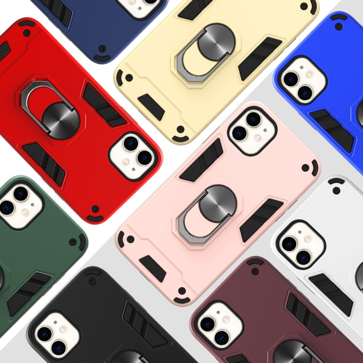 For iPhone 11 2 in 1 Armour Series PC + TPU Protective Case with Ring Holder