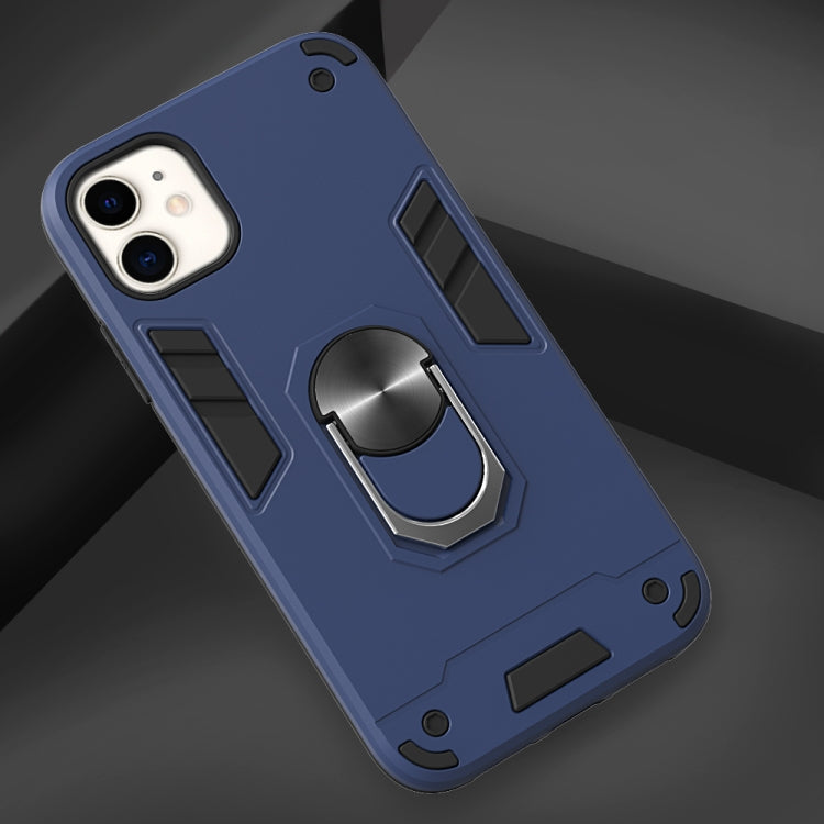 For iPhone 11 2 in 1 Armour Series PC + TPU Protective Case with Ring Holder