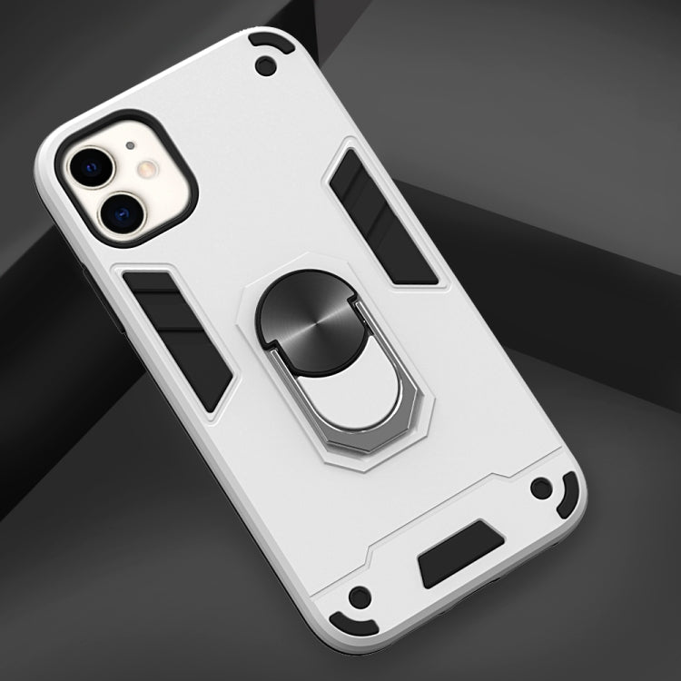 For iPhone 11 2 in 1 Armour Series PC + TPU Protective Case with Ring Holder