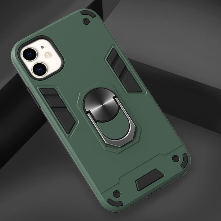 For iPhone 11 2 in 1 Armour Series PC + TPU Protective Case with Ring Holder