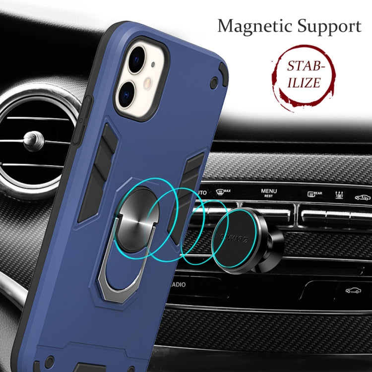 For iPhone 11 2 in 1 Armour Series PC + TPU Protective Case with Ring Holder