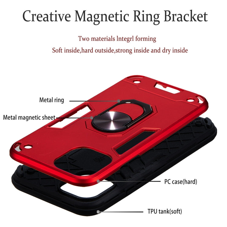 For iPhone 11 Pro 2 in 1 Armour Series PC + TPU Protective Case with Ring Holder