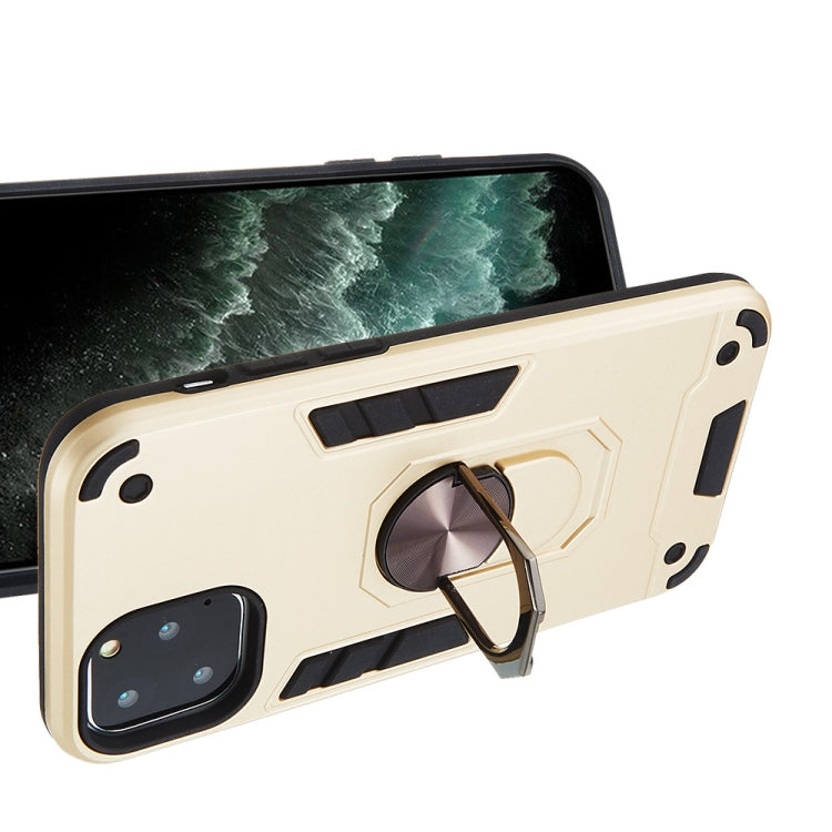 For iPhone 11 Pro 2 in 1 Armour Series PC + TPU Protective Case with Ring Holder