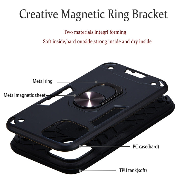 For iPhone 11 Pro 2 in 1 Armour Series PC + TPU Protective Case with Ring Holder