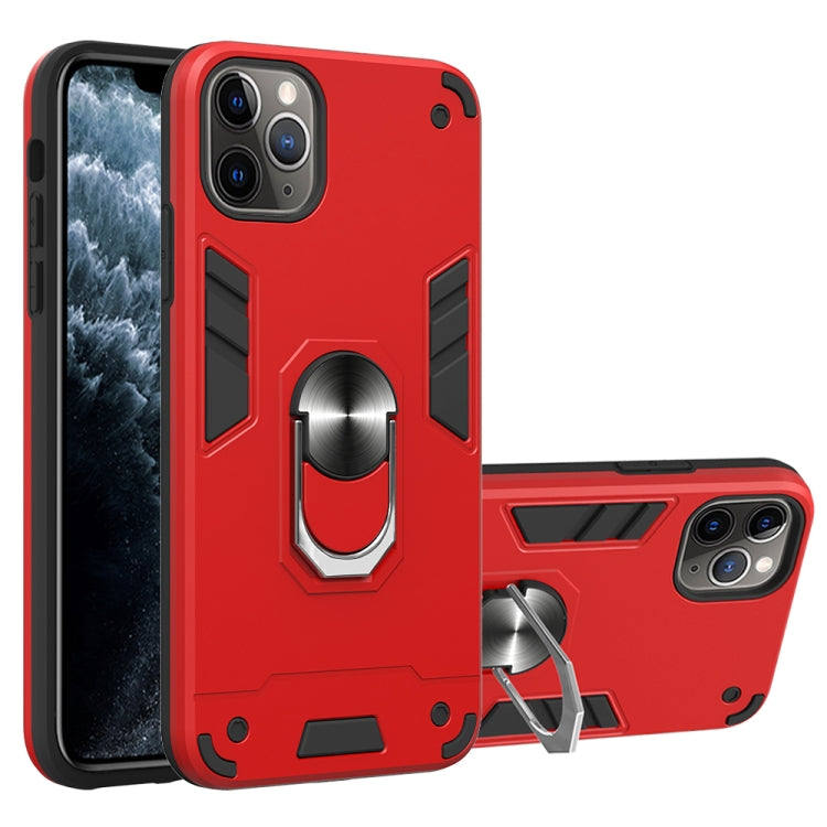 For iPhone 11 Pro Max 2 in 1 Armour Series PC + TPU Protective Case with Ring Holder