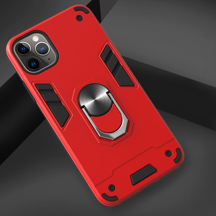 For iPhone 11 Pro Max 2 in 1 Armour Series PC + TPU Protective Case with Ring Holder
