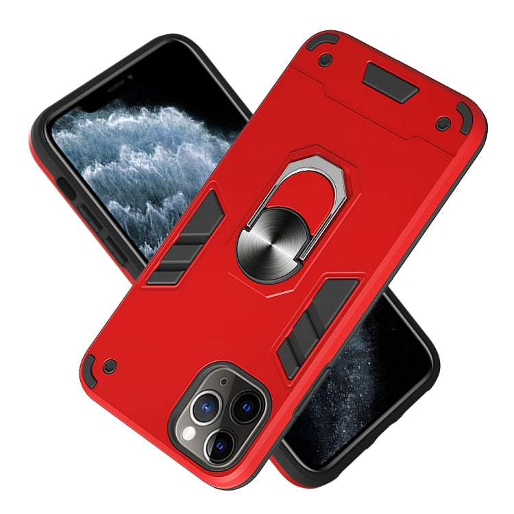 For iPhone 11 Pro Max 2 in 1 Armour Series PC + TPU Protective Case with Ring Holder