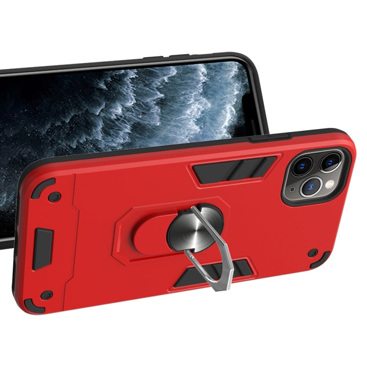 For iPhone 11 Pro Max 2 in 1 Armour Series PC + TPU Protective Case with Ring Holder