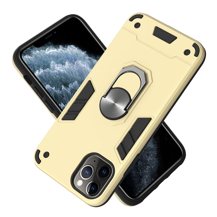 For iPhone 11 Pro Max 2 in 1 Armour Series PC + TPU Protective Case with Ring Holder