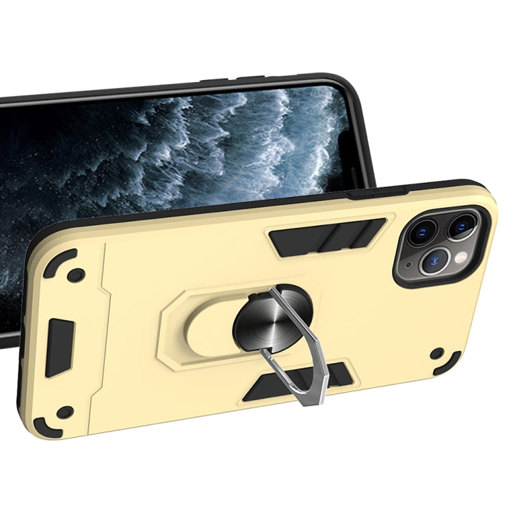 For iPhone 11 Pro Max 2 in 1 Armour Series PC + TPU Protective Case with Ring Holder