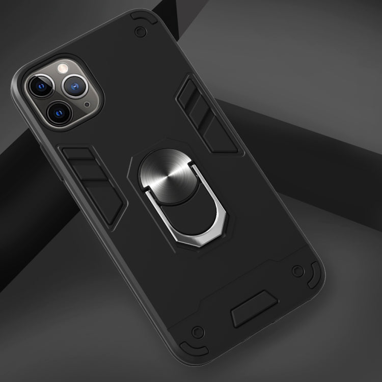 For iPhone 11 Pro Max 2 in 1 Armour Series PC + TPU Protective Case with Ring Holder