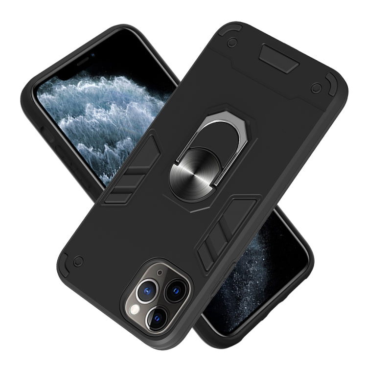 For iPhone 11 Pro Max 2 in 1 Armour Series PC + TPU Protective Case with Ring Holder