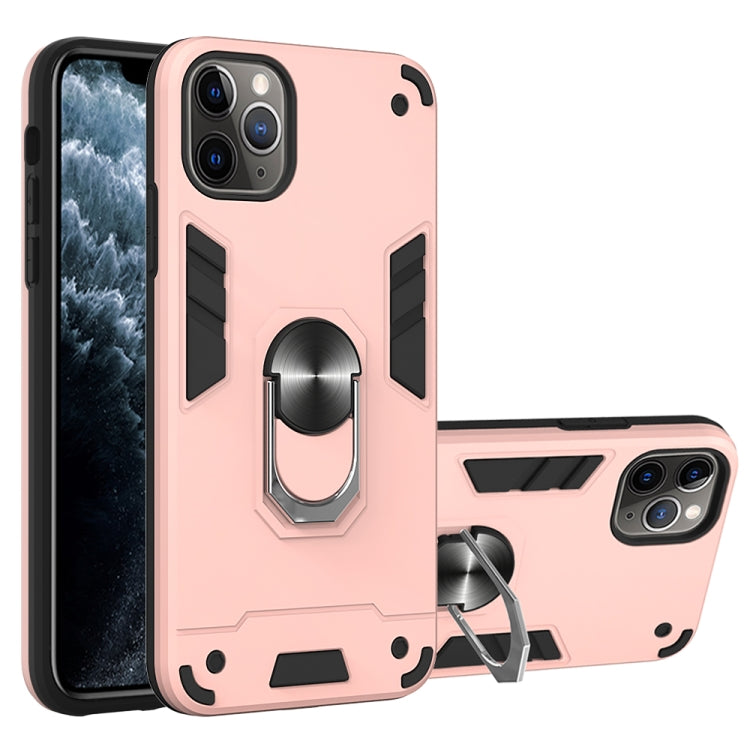 For iPhone 11 Pro Max 2 in 1 Armour Series PC + TPU Protective Case with Ring Holder