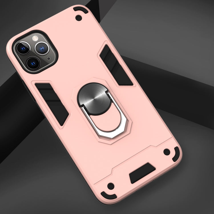 For iPhone 11 Pro Max 2 in 1 Armour Series PC + TPU Protective Case with Ring Holder