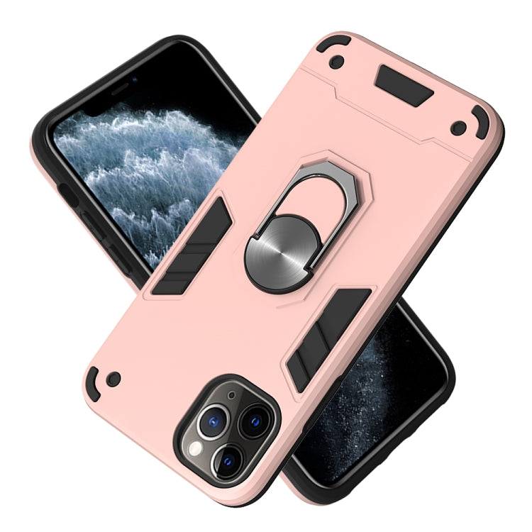 For iPhone 11 Pro Max 2 in 1 Armour Series PC + TPU Protective Case with Ring Holder