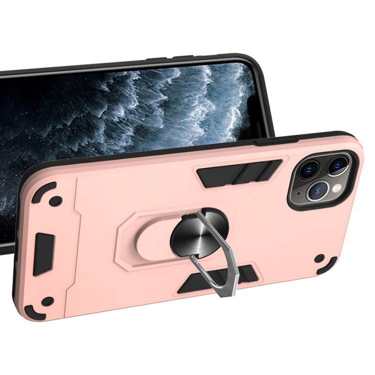 For iPhone 11 Pro Max 2 in 1 Armour Series PC + TPU Protective Case with Ring Holder
