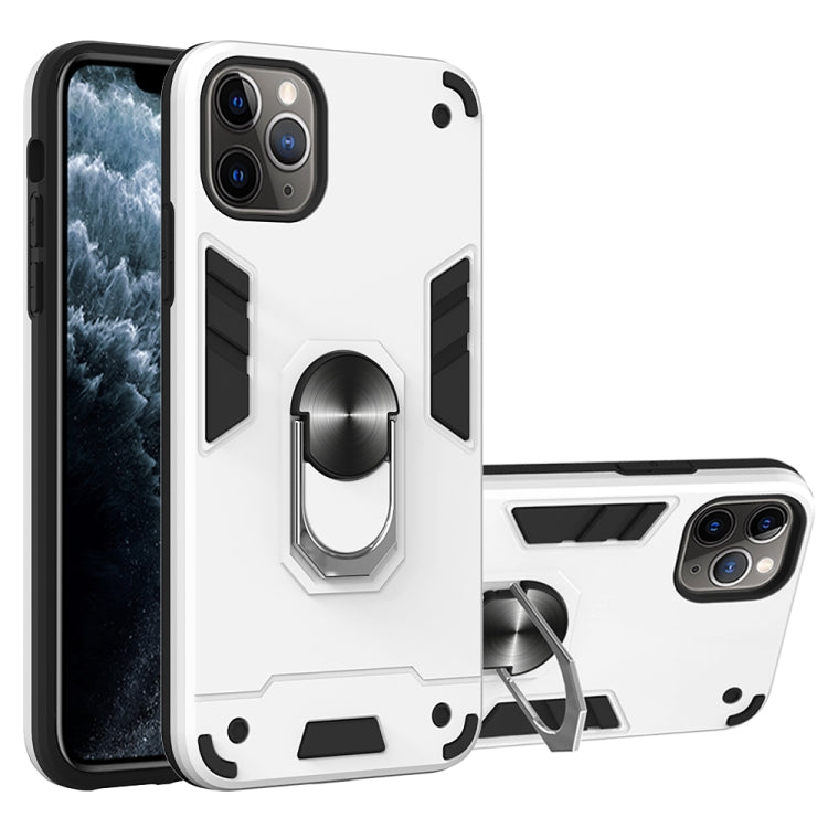 For iPhone 11 Pro Max 2 in 1 Armour Series PC + TPU Protective Case with Ring Holder