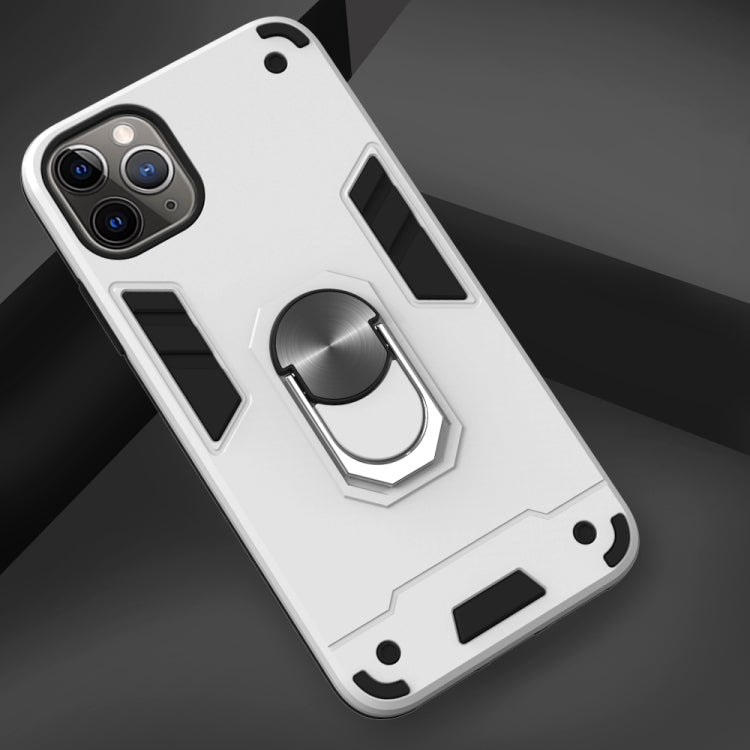 For iPhone 11 Pro Max 2 in 1 Armour Series PC + TPU Protective Case with Ring Holder