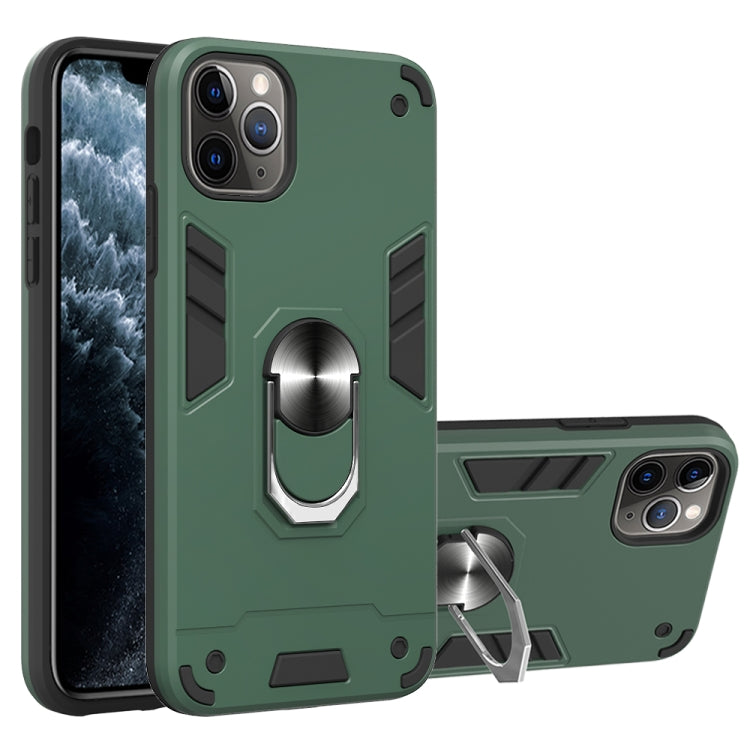 For iPhone 11 Pro Max 2 in 1 Armour Series PC + TPU Protective Case with Ring Holder
