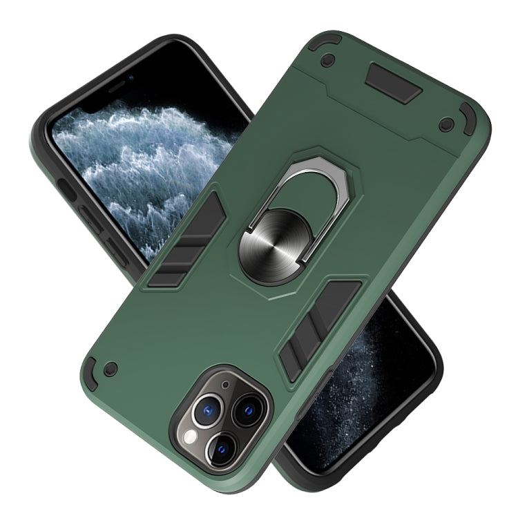 For iPhone 11 Pro Max 2 in 1 Armour Series PC + TPU Protective Case with Ring Holder