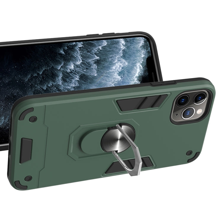 For iPhone 11 Pro Max 2 in 1 Armour Series PC + TPU Protective Case with Ring Holder