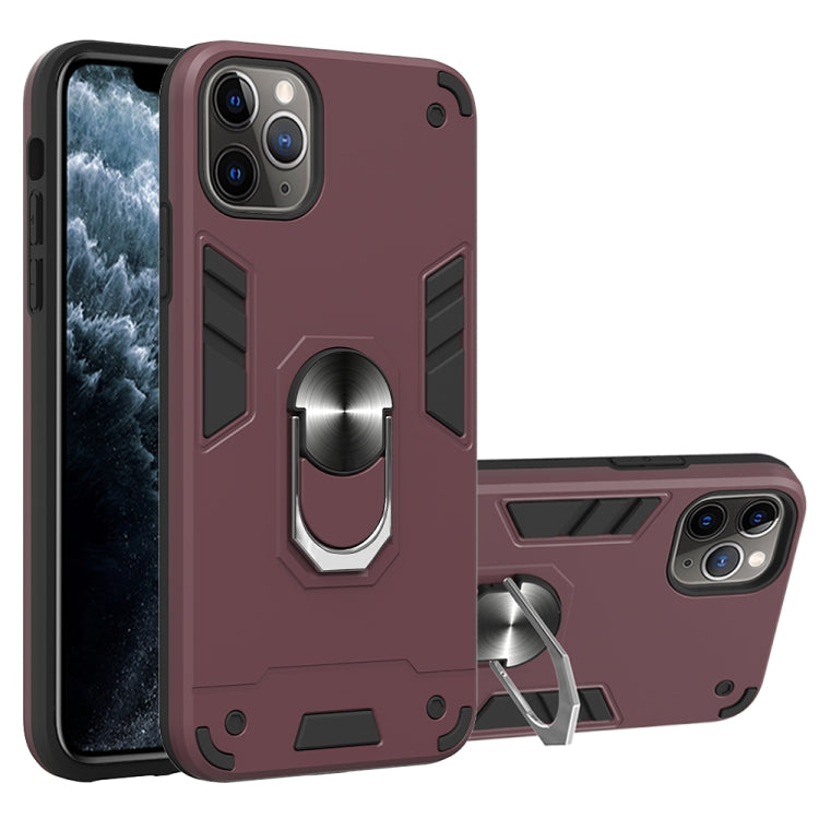 For iPhone 11 Pro Max 2 in 1 Armour Series PC + TPU Protective Case with Ring Holder