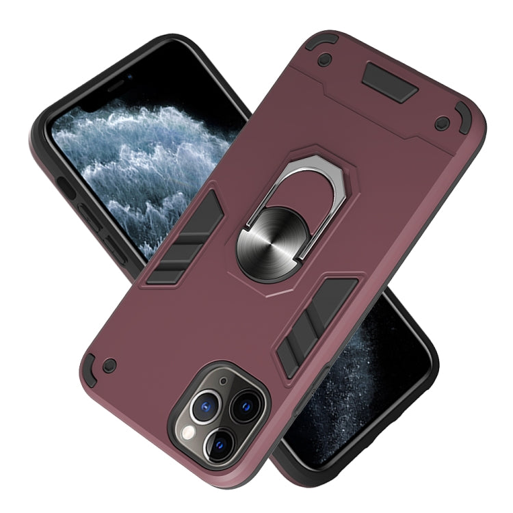 For iPhone 11 Pro Max 2 in 1 Armour Series PC + TPU Protective Case with Ring Holder