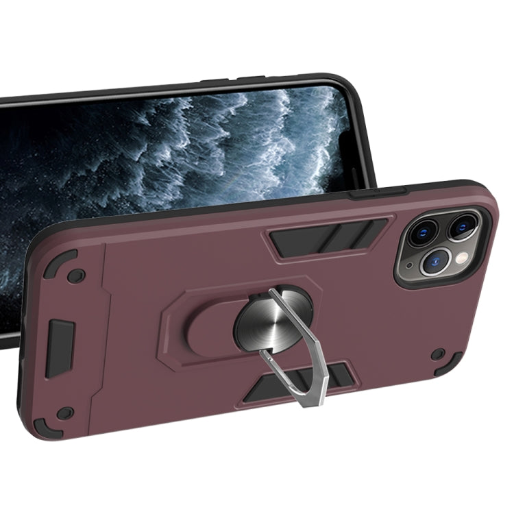 For iPhone 11 Pro Max 2 in 1 Armour Series PC + TPU Protective Case with Ring Holder
